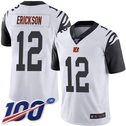 Cincinnati Bengals Limited White Men Alex Erickson Jersey NFL Footballl #12 100th Season Rush Vapor Untouchable